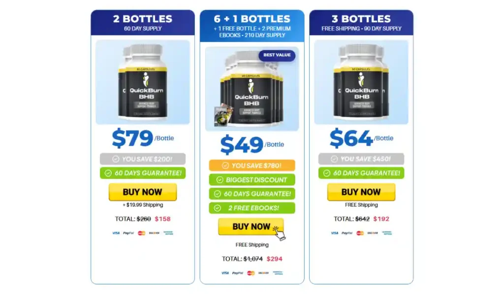 QuickBurn BHB Price