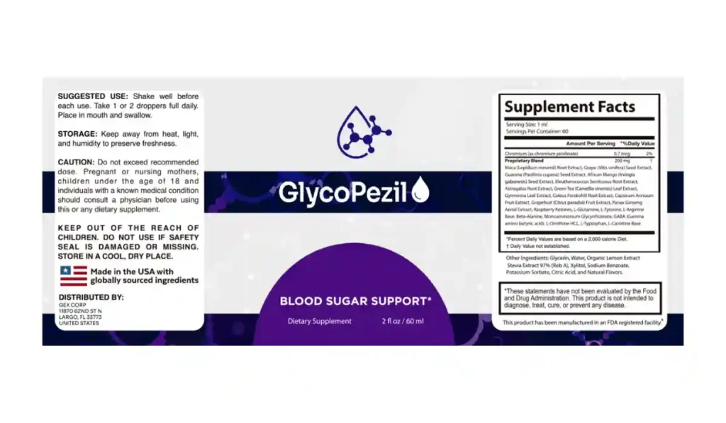 glycopezil supplement facts