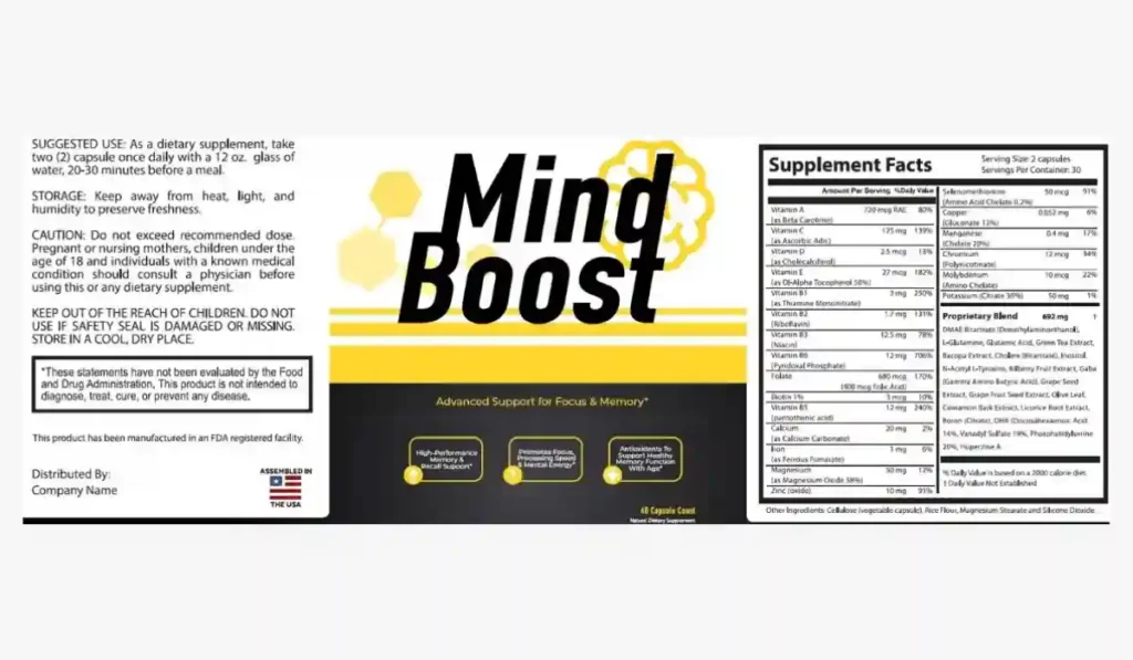 mindboost ingredients